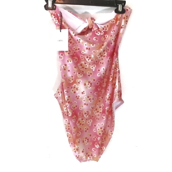 Onia Floral Strapless One Piece Swimsuit - Picture 2 of 7